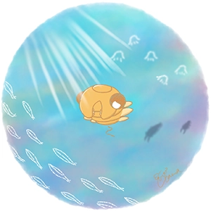 迷子アノマロカリスのイラスト