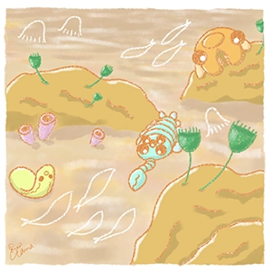 カンブリア紀の仲間たちのイラスト