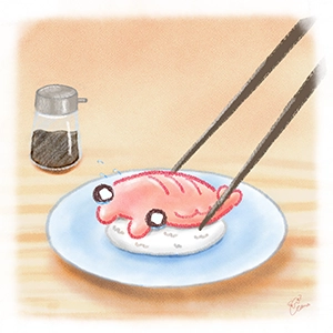 アノマロカリス寿司のイラスト