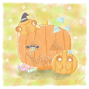カンブリア紀のハロウィンのイラスト