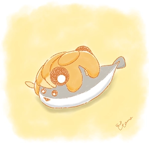 アノマロカリスとサカバンバスピスのイラスト