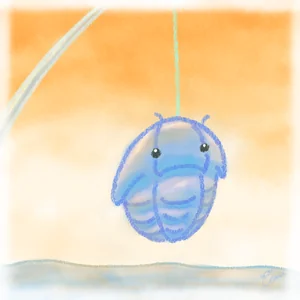三葉虫釣りのイラスト