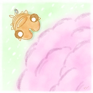 お花見アノマロカリスのイラスト