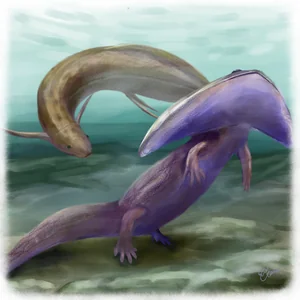 ディプロカウルスとグナトリザのイラスト